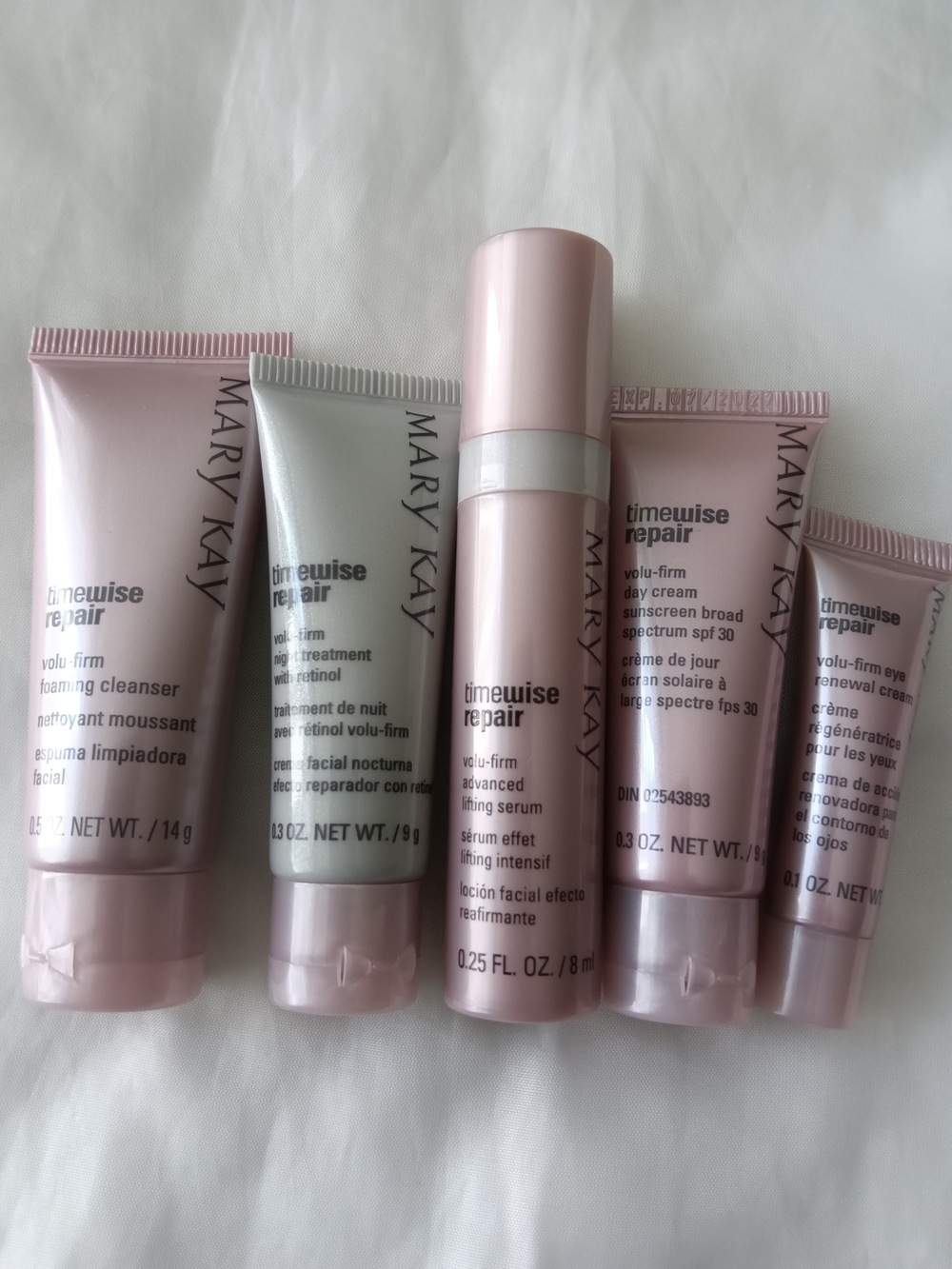 Mary Kay Timewise Repair Volu-Firm Skincare Set - Soft Pink & Silver Accents
